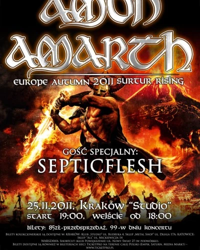 Klub Studio - AMON AMARTH + CORONER + OBSCURE SPHINX klubstudio - AMON AMARTH + CORONER + OBSCURE SPHINX
